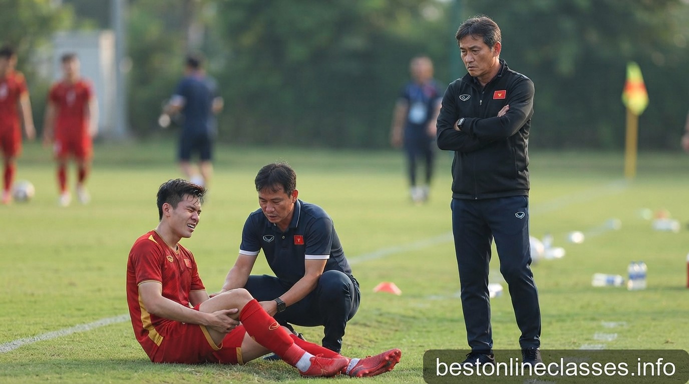 Hoàng Đức chấn thương: HLV Kim Sang-sik đối mặt bài toán khó trước thềm FIFA ASEAN Cup 2026